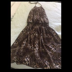 Halter dress printed dress